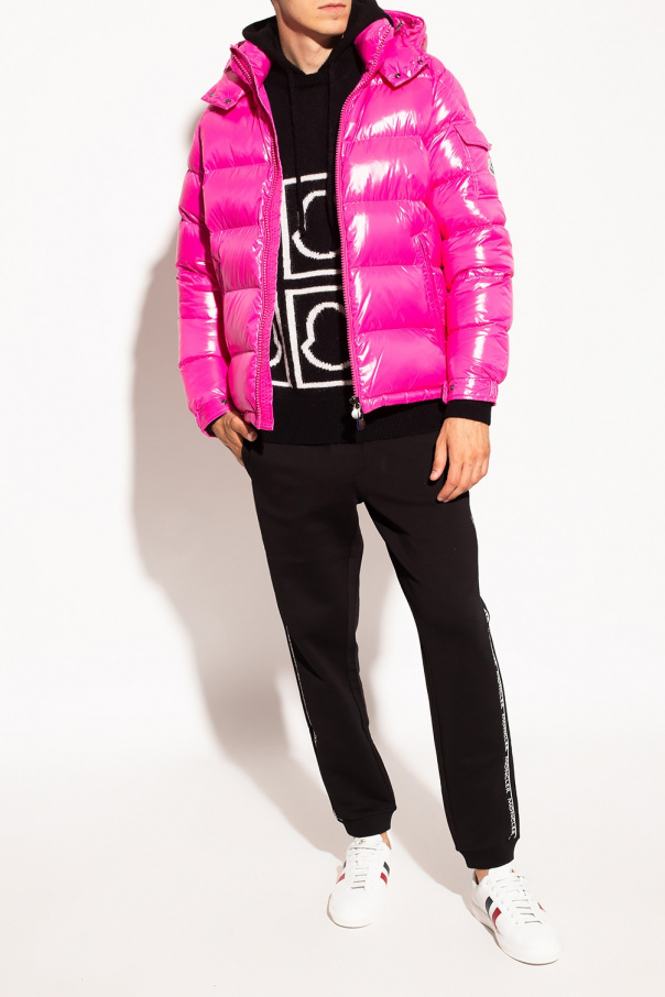 Pink Maya quilted jacket Moncler Fred Perry vertical stripe pique t shirt in white VbjdevelopmentsShops Canada